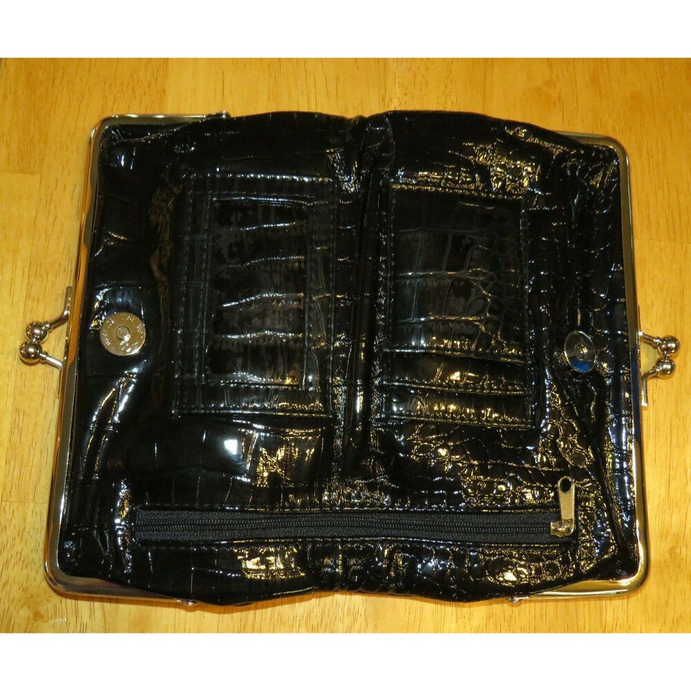 Fashion Express Black Patent Clutch Bag